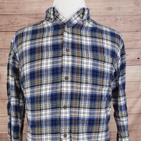 CROFT & BARROW LONG SLEEVE PLAID FLANNEL BUTTON DOWN SHIRT MENS SIZE M MEDIUM - Picture 1 of 6